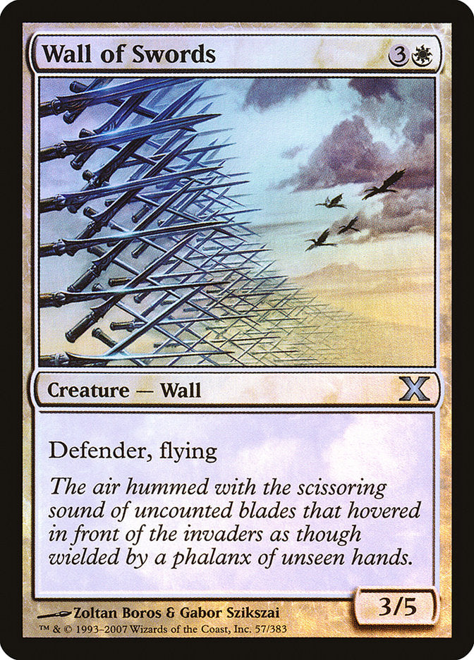 Wall of Swords (Premium Foil) [Tenth Edition] MTG Single Magic: The Gathering | Red Claw Gaming