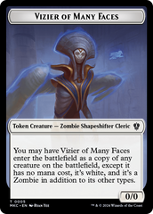 Vizier of Many Faces // Zombie Double-Sided Token [Murders at Karlov Manor Commander Tokens] MTG Single Magic: The Gathering | Red Claw Gaming