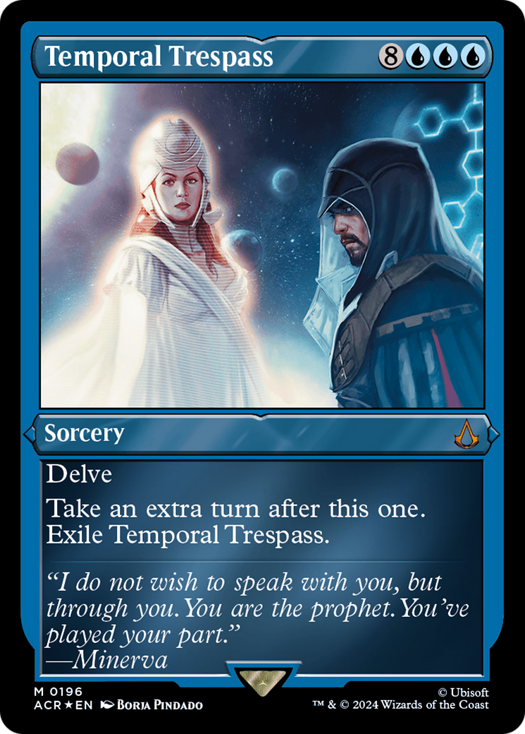 Temporal Trespass (Foil Etched) [Assassin's Creed] MTG Single Magic: The Gathering | Red Claw Gaming