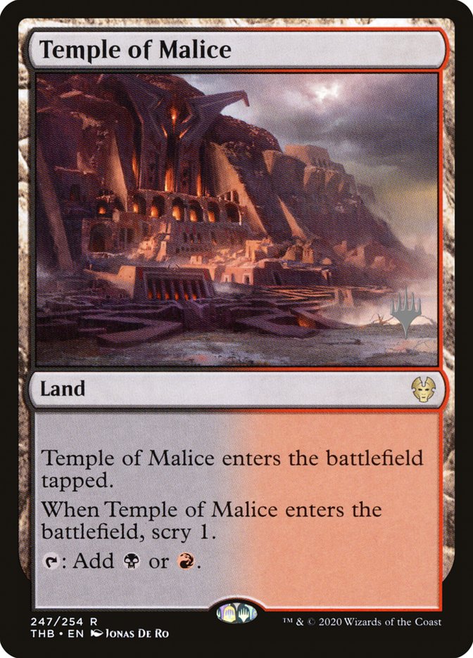 Temple of Malice (Promo Pack) [Theros Beyond Death Promos] MTG Single Magic: The Gathering | Red Claw Gaming