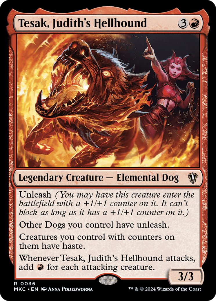 Tesak, Judith's Hellhound [Murders at Karlov Manor Commander] MTG Single Magic: The Gathering | Red Claw Gaming