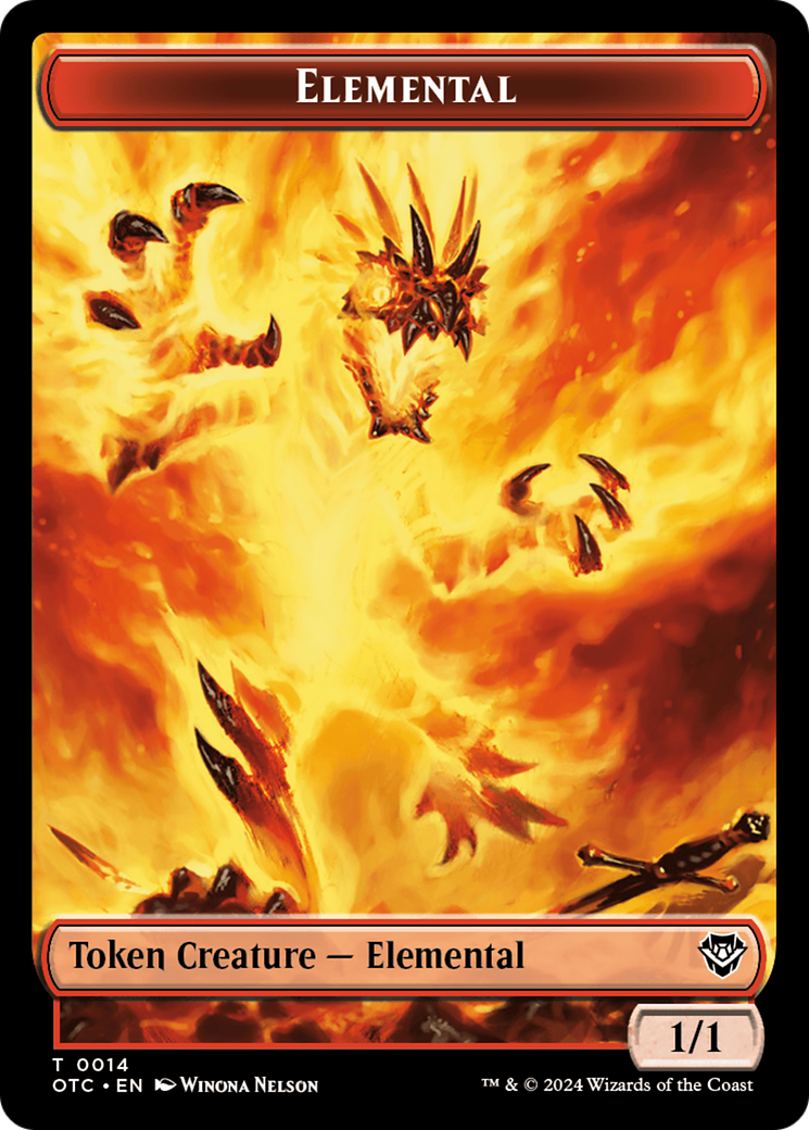 Bird Illusion // Elemental (0014) Double-Sided Token [Outlaws of Thunder Junction Commander Tokens] MTG Single Magic: The Gathering | Red Claw Gaming