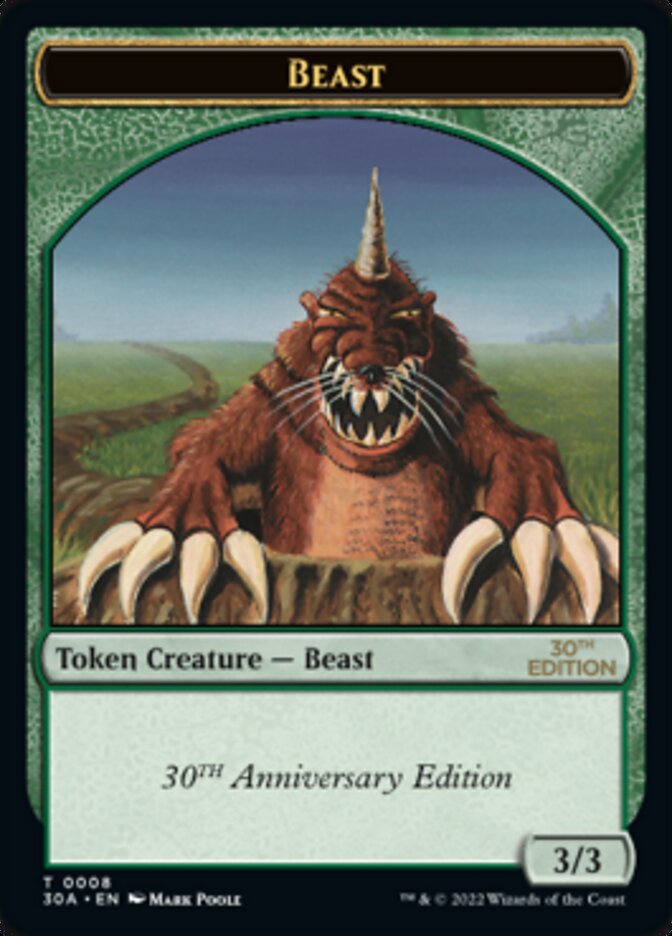 Beast Token [30th Anniversary Tokens] MTG Single Magic: The Gathering | Red Claw Gaming