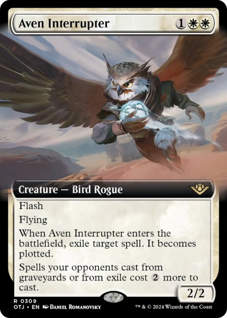 Aven Interrupter (Extended Art) [Outlaws of Thunder Junction] MTG Single Magic: The Gathering | Red Claw Gaming