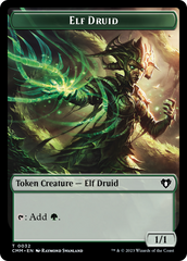 Elemental (0024) // Elf Druid Double-Sided Token [Commander Masters Tokens] MTG Single Magic: The Gathering    | Red Claw Gaming