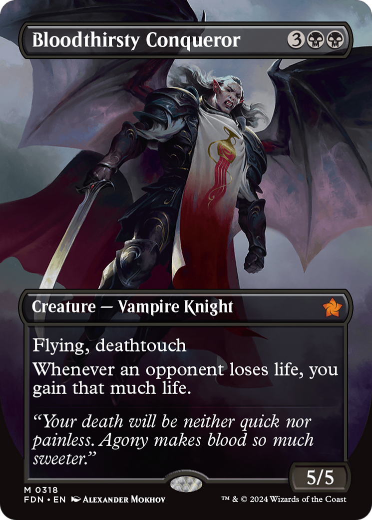 Bloodthirsty Conqueror (Borderless) [Foundations] MTG Single Magic: The Gathering | Red Claw Gaming