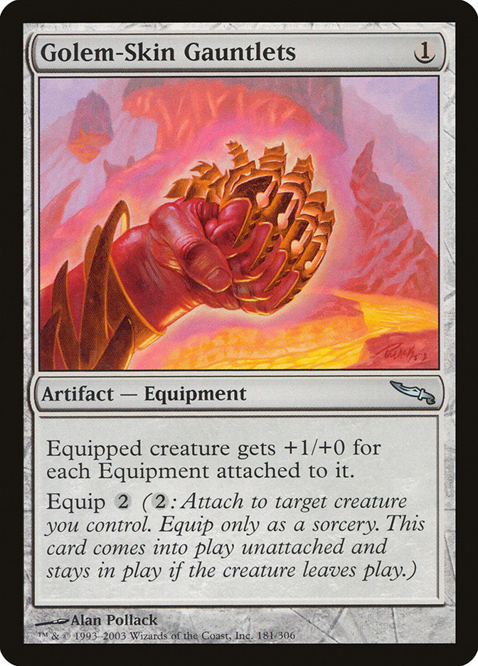 Golem-Skin Gauntlets [Mirrodin] MTG Single Magic: The Gathering | Red Claw Gaming