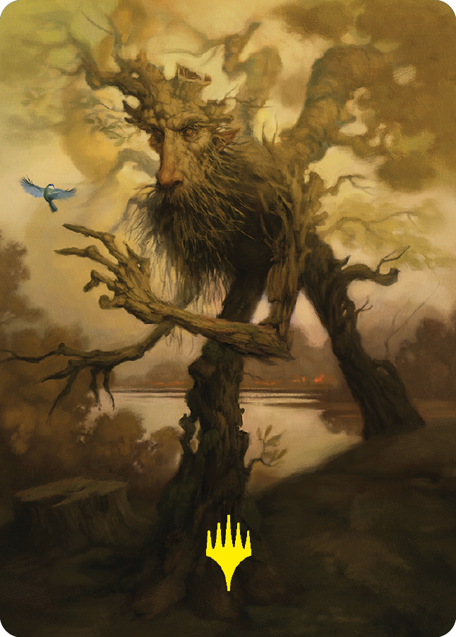 Treefolk Token Art Card (Gold-Stamped Signature) [The Lord of the Rings: Tales of Middle-earth Art Series] MTG Single Magic: The Gathering | Red Claw Gaming