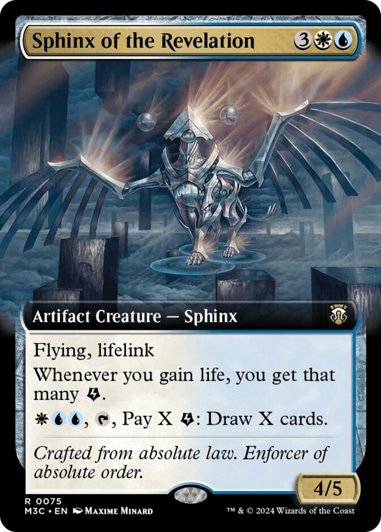 Sphinx of the Revelation (Extended Art) (Ripple Foil) [Modern Horizons 3 Commander] MTG Single Magic: The Gathering | Red Claw Gaming