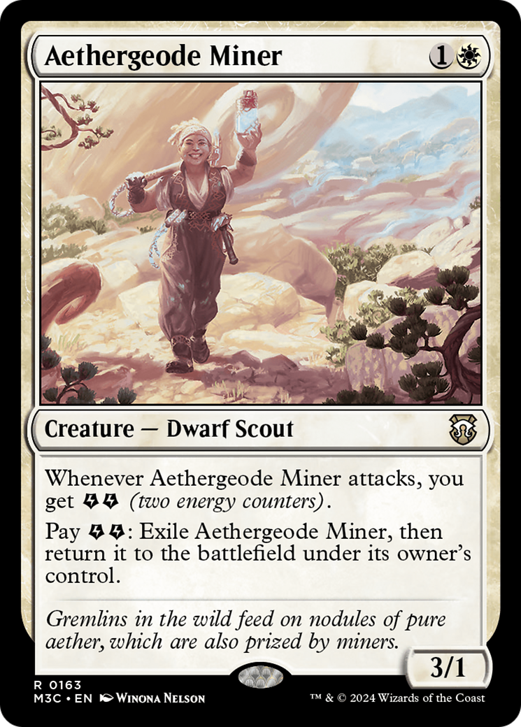 Aethergeode Miner (Ripple Foil) [Modern Horizons 3 Commander] MTG Single Magic: The Gathering | Red Claw Gaming