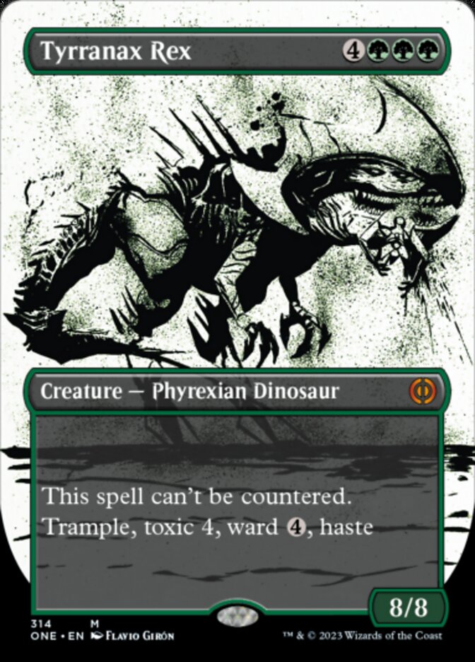 Tyrranax Rex (Borderless Ichor) [Phyrexia: All Will Be One] MTG Single Magic: The Gathering | Red Claw Gaming