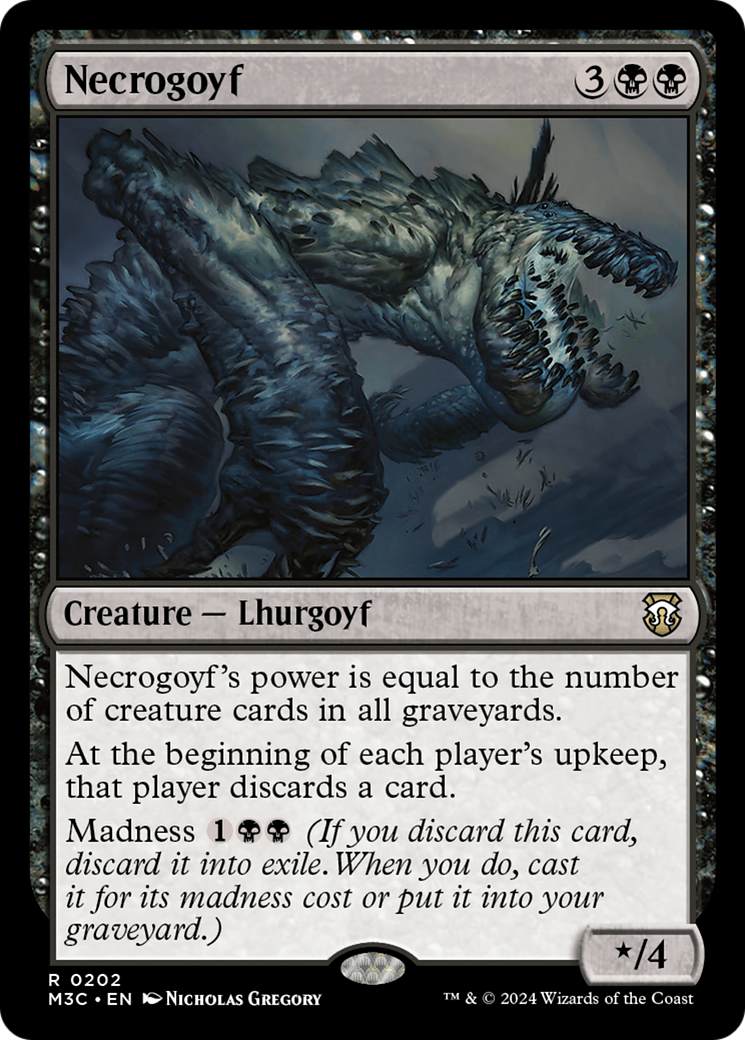 Necrogoyf (Ripple Foil) [Modern Horizons 3 Commander] MTG Single Magic: The Gathering | Red Claw Gaming