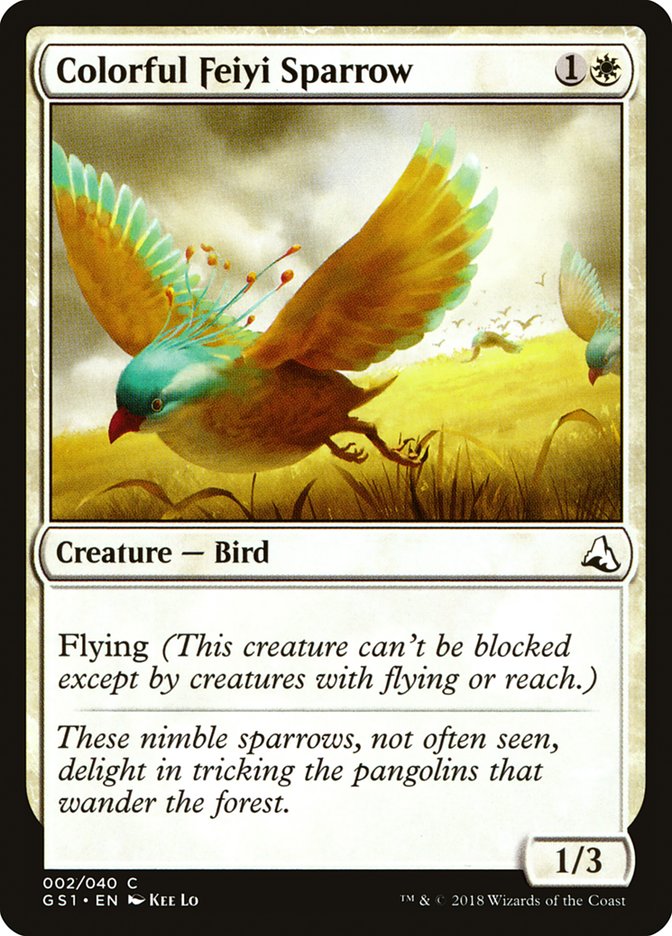 Colorful Feiyi Sparrow [Global Series Jiang Yanggu & Mu Yanling] MTG Single Magic: The Gathering | Red Claw Gaming