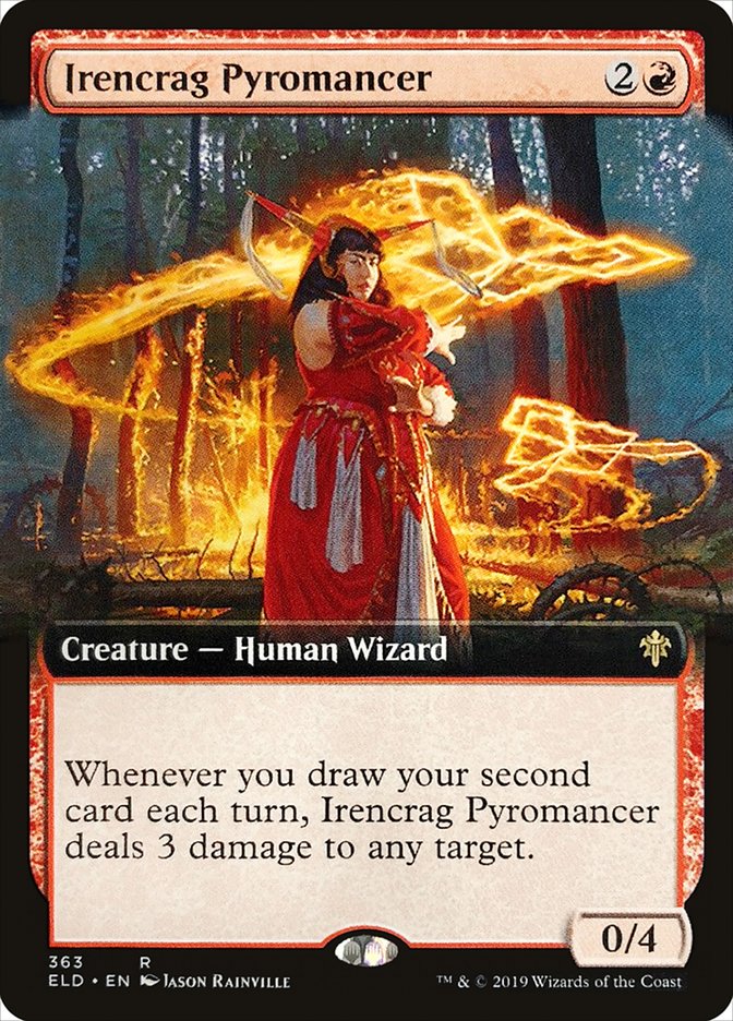 Irencrag Pyromancer (Extended Art) [Throne of Eldraine] MTG Single Magic: The Gathering | Red Claw Gaming