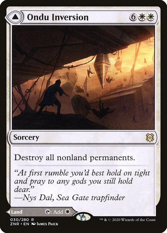 Ondu Inversion // Ondu Skyruins [Zendikar Rising] MTG Single Magic: The Gathering | Red Claw Gaming