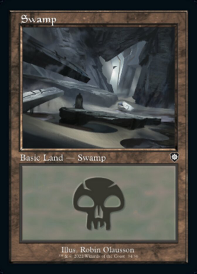 Swamp (034) (Retro) [The Brothers' War Commander] MTG Single Magic: The Gathering | Red Claw Gaming