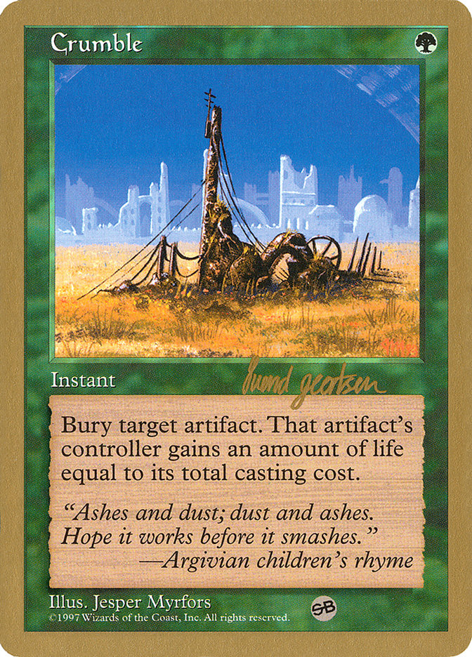 Crumble (Svend Geertsen) (SB) [World Championship Decks 1997] MTG Single Magic: The Gathering | Red Claw Gaming