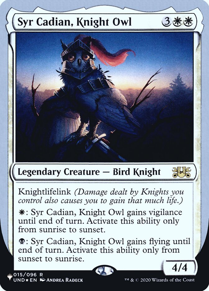 Syr Cadian, Knight Owl (Unfinity Foil Edition) [The List] MTG Single Magic: The Gathering | Red Claw Gaming
