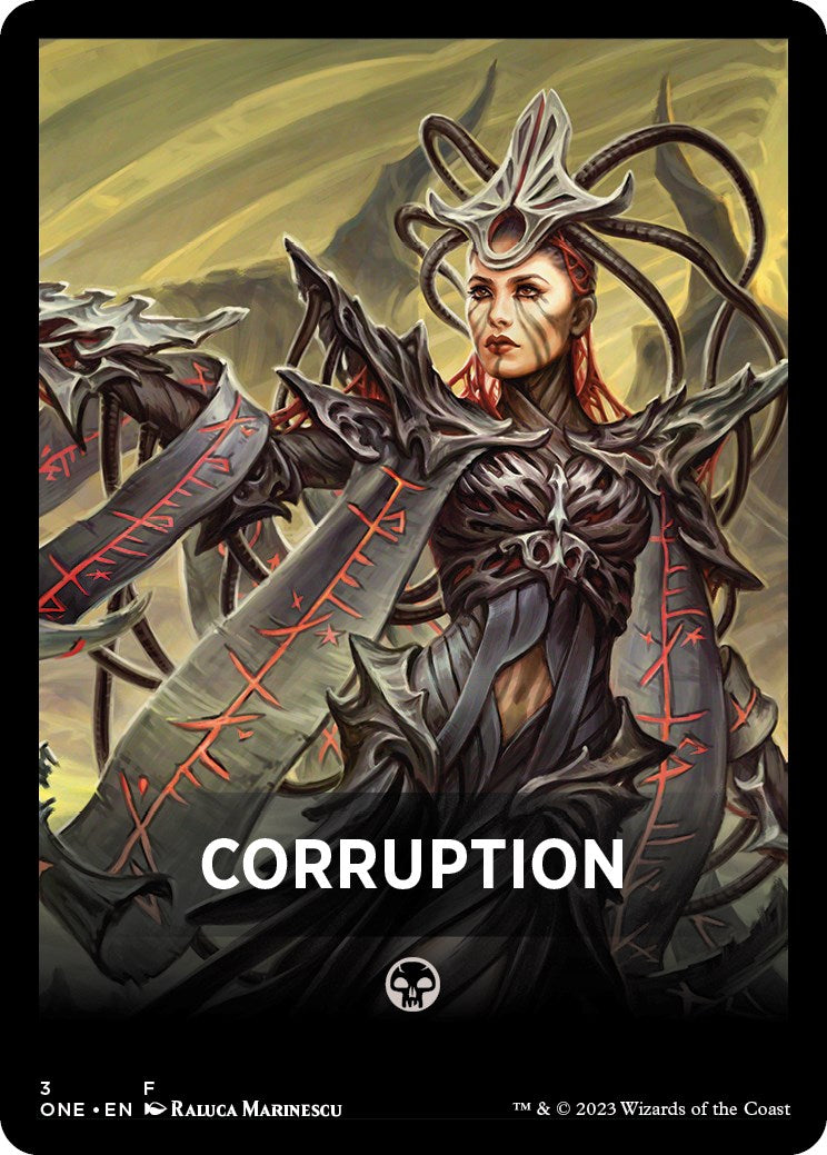 Corruption Theme Card [Phyrexia: All Will Be One Tokens] MTG Single Magic: The Gathering    | Red Claw Gaming
