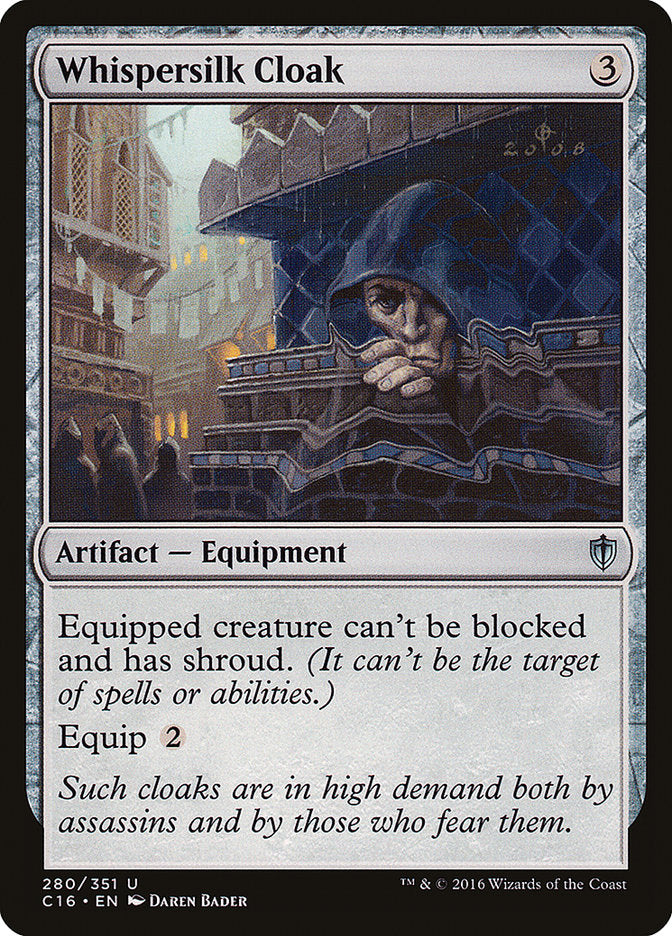 Whispersilk Cloak [Commander 2016] MTG Single Magic: The Gathering | Red Claw Gaming