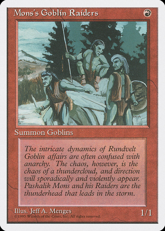 Mons's Goblin Raiders [Fourth Edition] MTG Single Magic: The Gathering | Red Claw Gaming