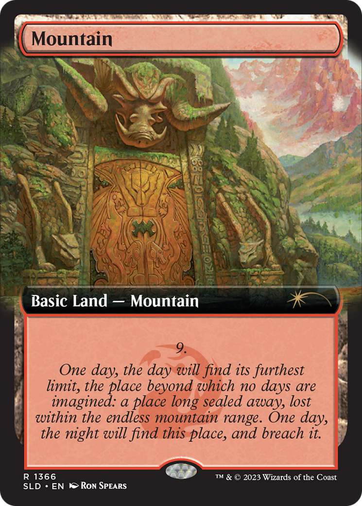Mountain (1366) [Secret Lair Drop Series] MTG Single Magic: The Gathering | Red Claw Gaming