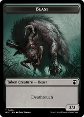 Beast (0010) (Ripple Foil) // Shapeshifter (0008) Double-Sided Token [Modern Horizons 3 Commander Tokens] MTG Single Magic: The Gathering | Red Claw Gaming