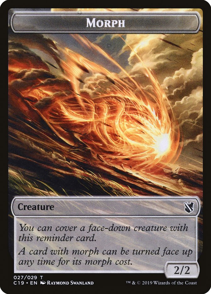 Plant // Morph Double-Sided Token [Commander 2019 Tokens] MTG Single Magic: The Gathering | Red Claw Gaming