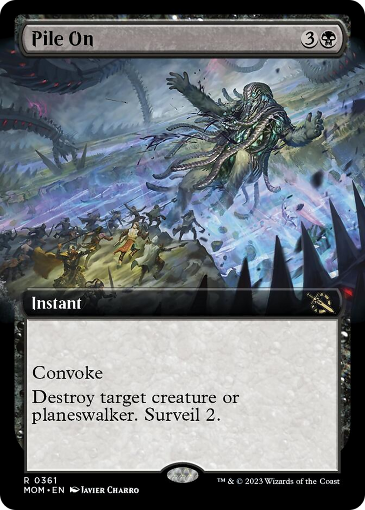 Pile On (Extended Art) [March of the Machine] MTG Single Magic: The Gathering    | Red Claw Gaming