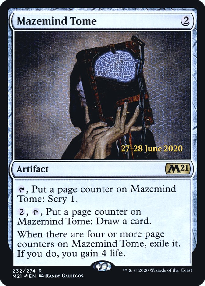 Mazemind Tome [Core Set 2021 Prerelease Promos] MTG Single Magic: The Gathering | Red Claw Gaming