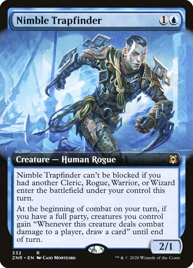 Nimble Trapfinder (Extended Art) [Zendikar Rising] MTG Single Magic: The Gathering | Red Claw Gaming