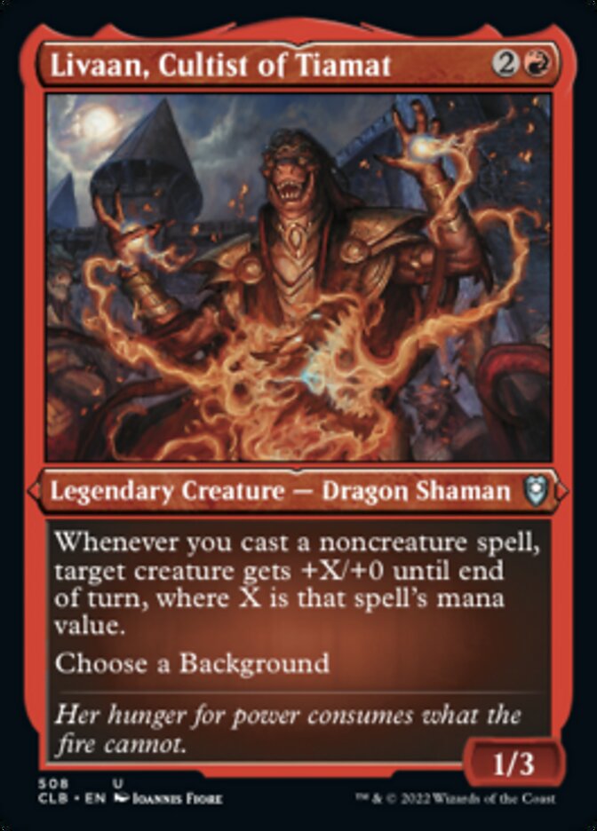 Livaan, Cultist of Tiamat (Foil Etched) [Commander Legends: Battle for Baldur's Gate] MTG Single Magic: The Gathering | Red Claw Gaming