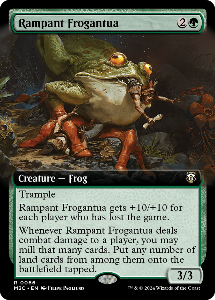 Rampant Frogantua (Extended Art) (Ripple Foil) [Modern Horizons 3 Commander] MTG Single Magic: The Gathering | Red Claw Gaming