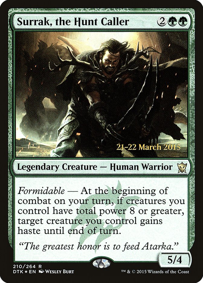 Surrak, the Hunt Caller [Dragons of Tarkir Prerelease Promos] MTG Single Magic: The Gathering | Red Claw Gaming