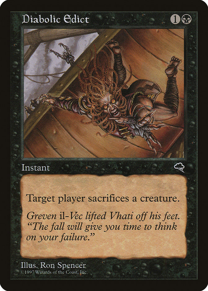 Diabolic Edict [Tempest] MTG Single Magic: The Gathering | Red Claw Gaming