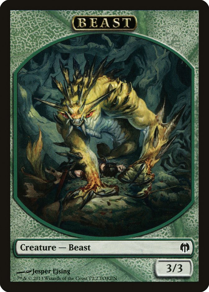 Beast Token [Duel Decks: Heroes vs. Monsters Tokens] MTG Single Magic: The Gathering | Red Claw Gaming