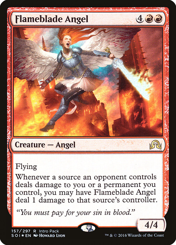 Flameblade Angel (Intro Pack) [Shadows over Innistrad Promos] MTG Single Magic: The Gathering | Red Claw Gaming