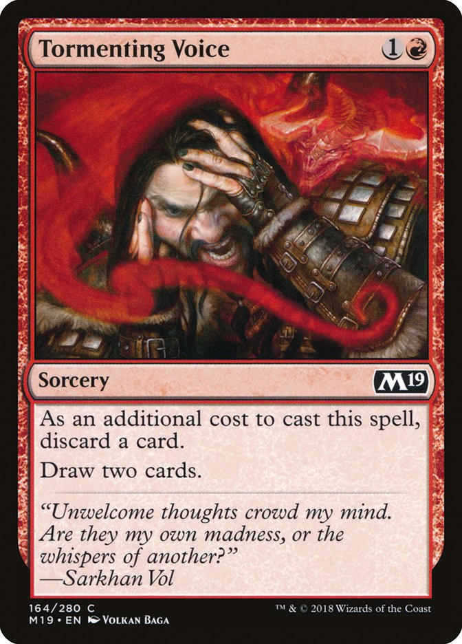 Tormenting Voice [Core Set 2019] MTG Single Magic: The Gathering | Red Claw Gaming