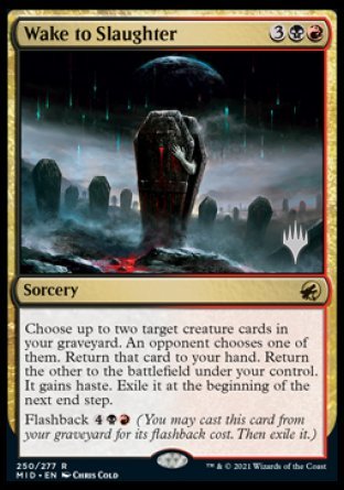 Wake to Slaughter (Promo Pack) [Innistrad: Midnight Hunt Promos] MTG Single Magic: The Gathering | Red Claw Gaming