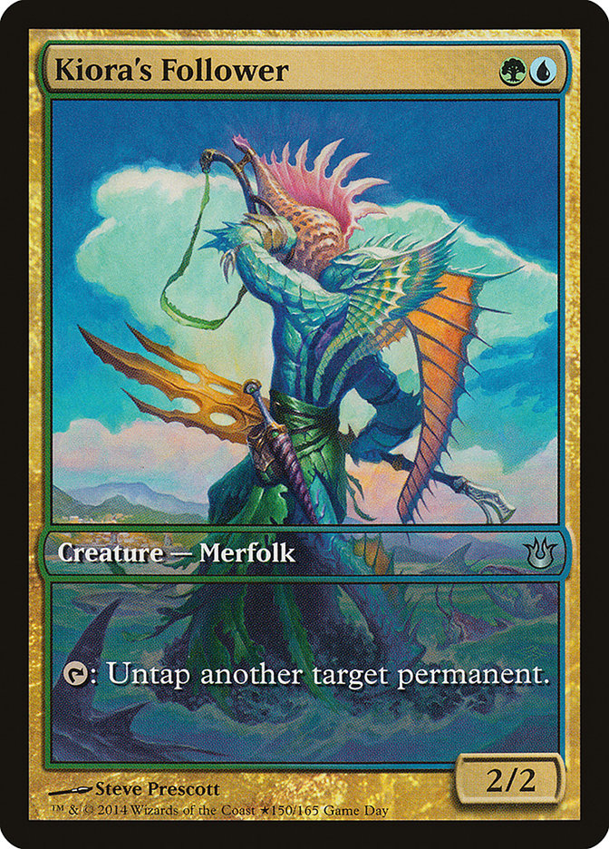 Kiora's Follower (Game Day) [Born of the Gods Promos] MTG Single Magic: The Gathering | Red Claw Gaming