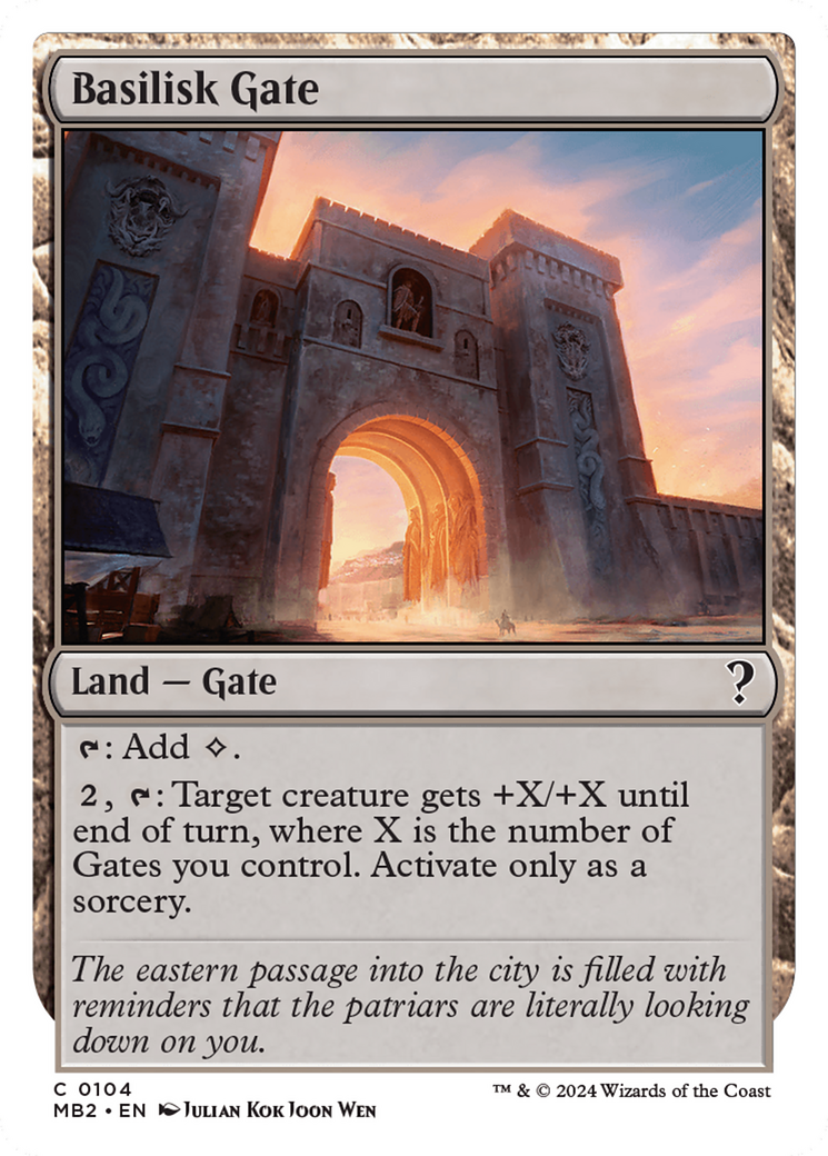 Basilisk Gate (White Border) [Mystery Booster 2] MTG Single Magic: The Gathering | Red Claw Gaming