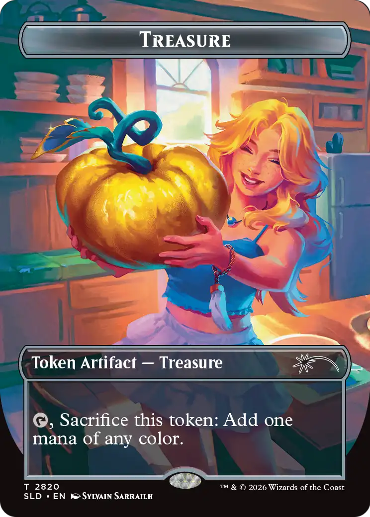 Treasure Token (2820) [Secret Lair Drop Series] MTG Single Magic: The Gathering | Red Claw Gaming
