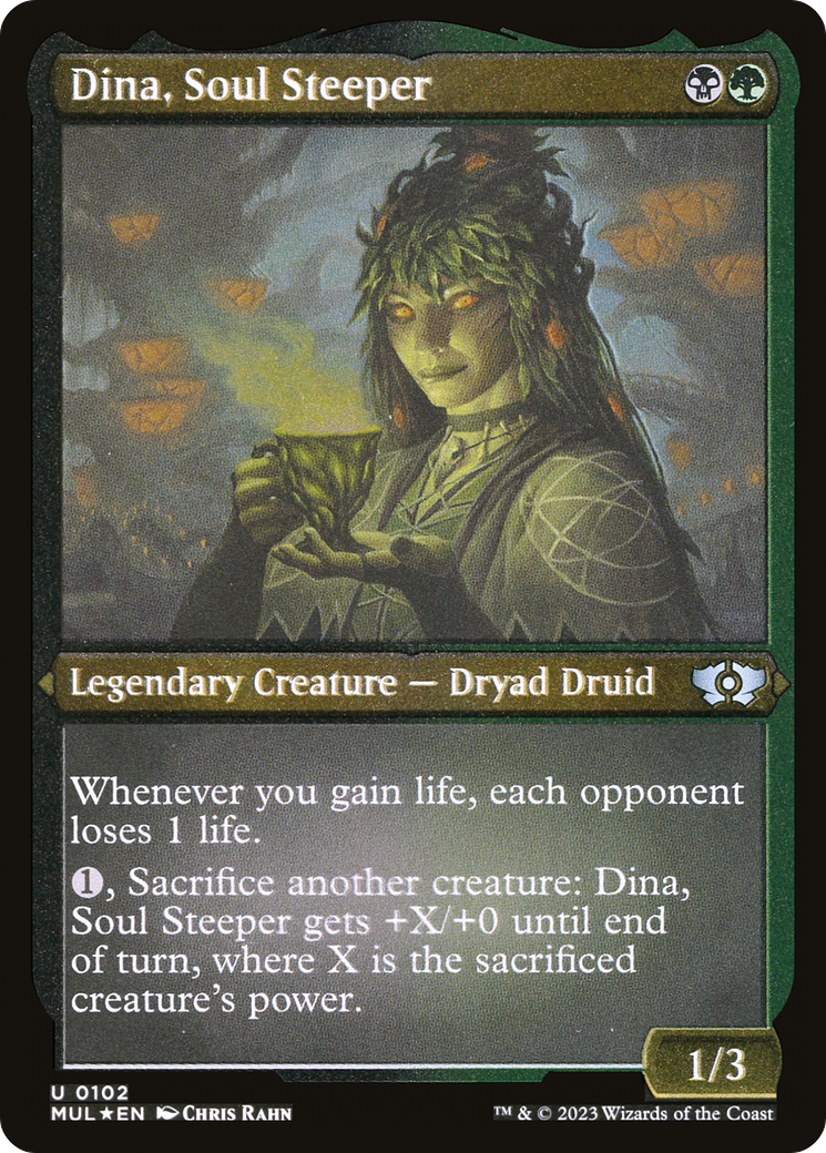 Dina, Soul Steeper (Foil Etched) [Multiverse Legends] MTG Single Magic: The Gathering | Red Claw Gaming