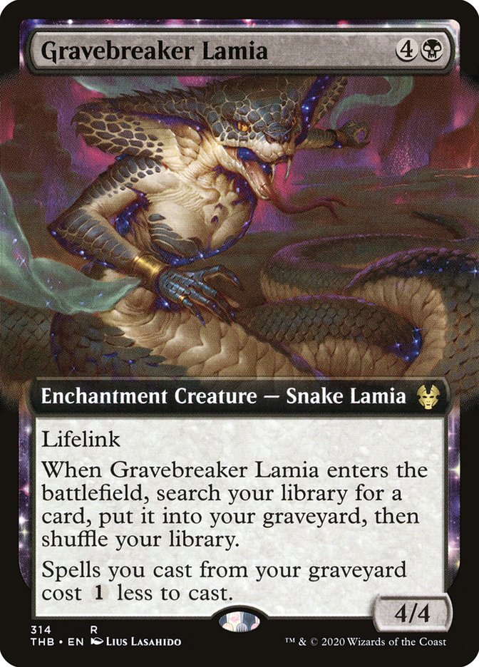 Gravebreaker Lamia (Extended Art) [Theros Beyond Death] MTG Single Magic: The Gathering | Red Claw Gaming