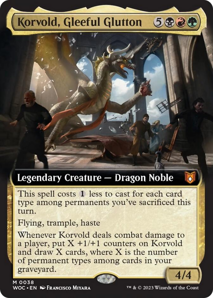 Korvold, Gleeful Glutton (Extended Art) [Wilds of Eldraine Commander] MTG Single Magic: The Gathering | Red Claw Gaming