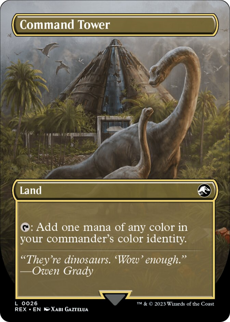 Command Tower // Command Tower (Borderless) [Jurassic World Collection] MTG Single Magic: The Gathering | Red Claw Gaming