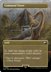 Command Tower // Command Tower (Borderless) [Jurassic World Collection] MTG Single Magic: The Gathering | Red Claw Gaming