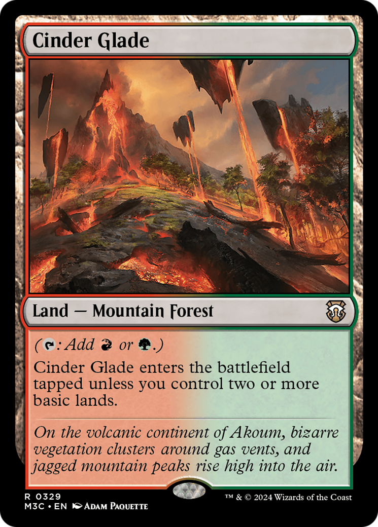 Cinder Glade (Ripple Foil) [Modern Horizons 3 Commander] MTG Single Magic: The Gathering | Red Claw Gaming