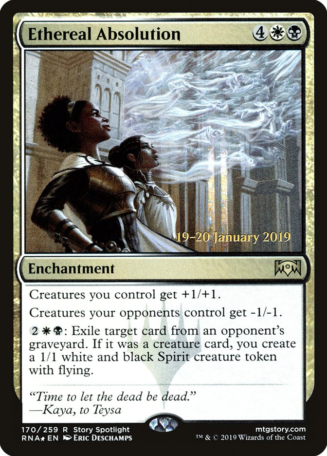 Ethereal Absolution [Ravnica Allegiance Prerelease Promos] MTG Single Magic: The Gathering | Red Claw Gaming