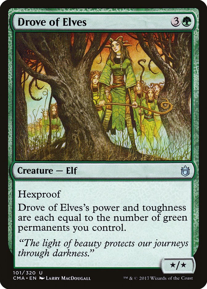 Drove of Elves [Commander Anthology] MTG Single Magic: The Gathering | Red Claw Gaming